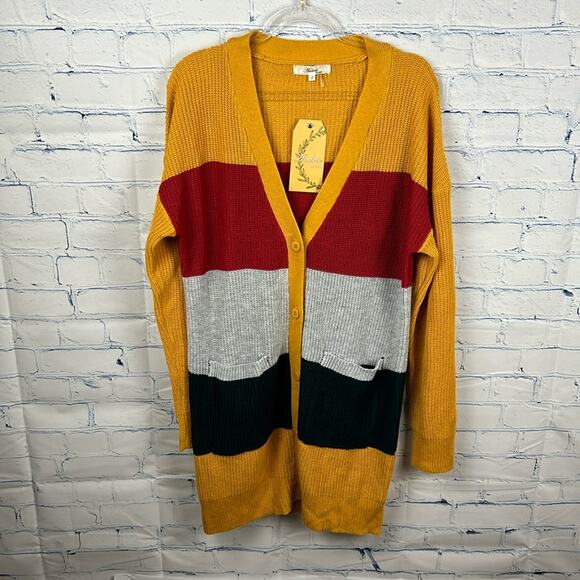 NWT Andree By Unit Striped Button Down Cardigan Women’s Small - Picture 1 of 7